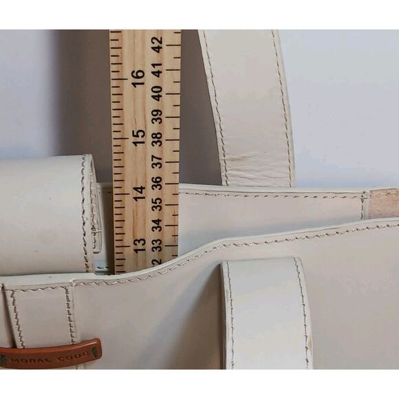 Moral Code Blake Tote Ivory Eco Friendly Leather MSRP $179 EUC - Picture 10 of 13